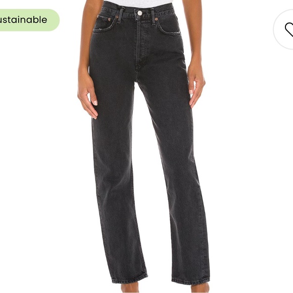 Agolde Denim - Agolde 90’s Pinch Waist in Black Tea